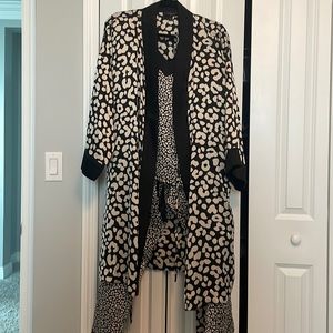 Ann Taylor Silky Sleep set AND robe size L